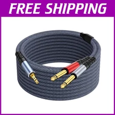 Reliable 3.5mm to Dual 1/4 Audio Splitter Cable