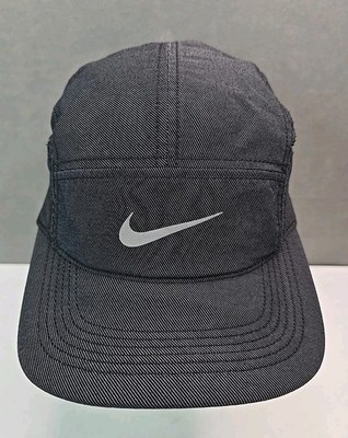 Nike 5 panel running hat DRI FIT strap back reflective 