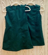 2 Flynn O  Hara Solid Green Jumper Uniform Dresses Sizes 6  7 Girls Bundle