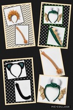 HYDE  EEK BOUTIQUE Dinosaur Tail Lion Cat Head Band Set Photo BoothSchool Play