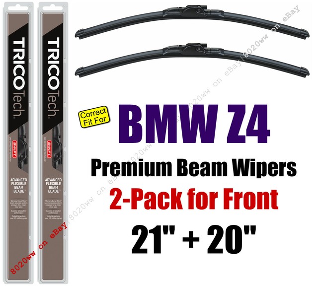 Wipers 2Pack Premium Beam Wiper Blades fit 20032008 BMW Z4 19210/