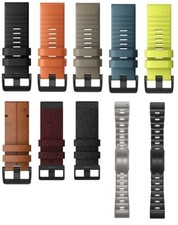 Garmin Quickfit 26 Watch Band Silicone, Nylon, Leather, Titanium all colors