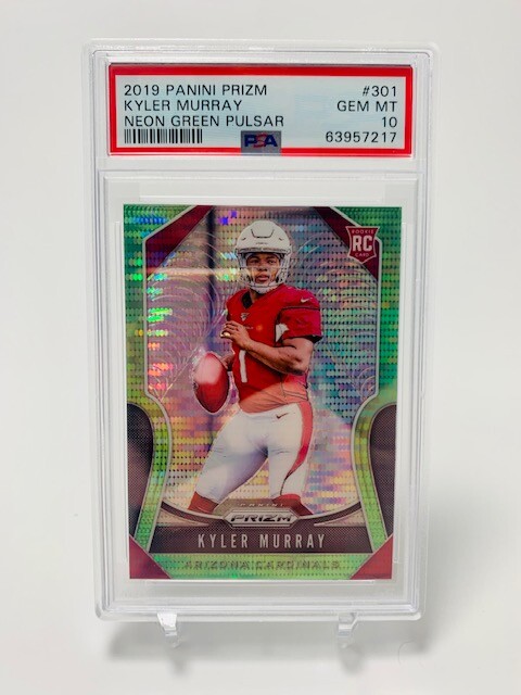 2019 Panini Prizm Neon Green Pulsar Kyler Murray #301 Rookie PSA 10 RC Gem Mint