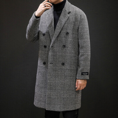 men houndstooth coat