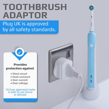 Shaver Plug Adaptor Shaving Toothbrush Adapter Epilators Bathroom UK 2 To 3 Pin