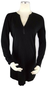 black cotton tunic top