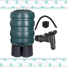 250 Litre Extra Large Water Butt With Stand Diverter & Tap Rain Water Collector