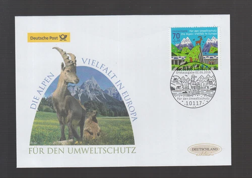beautiful Germany Exclusive FDC 2016 - Environmental protection: The Alps