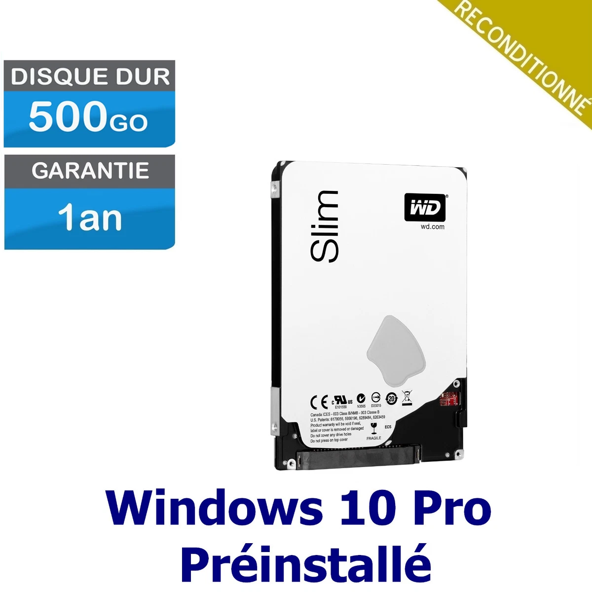 Lot de 5 Disques Durs HP 300GB SAS 10K - Serveur Proliant (D'occasion