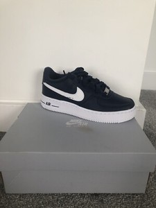 Nike Air Force 1 Navy Blue White thick Size 3 Brand New Unworn In Box | eBay