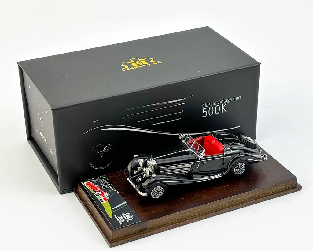 Liberty 1:64 Black 500K Vintage Convertible Sports Model