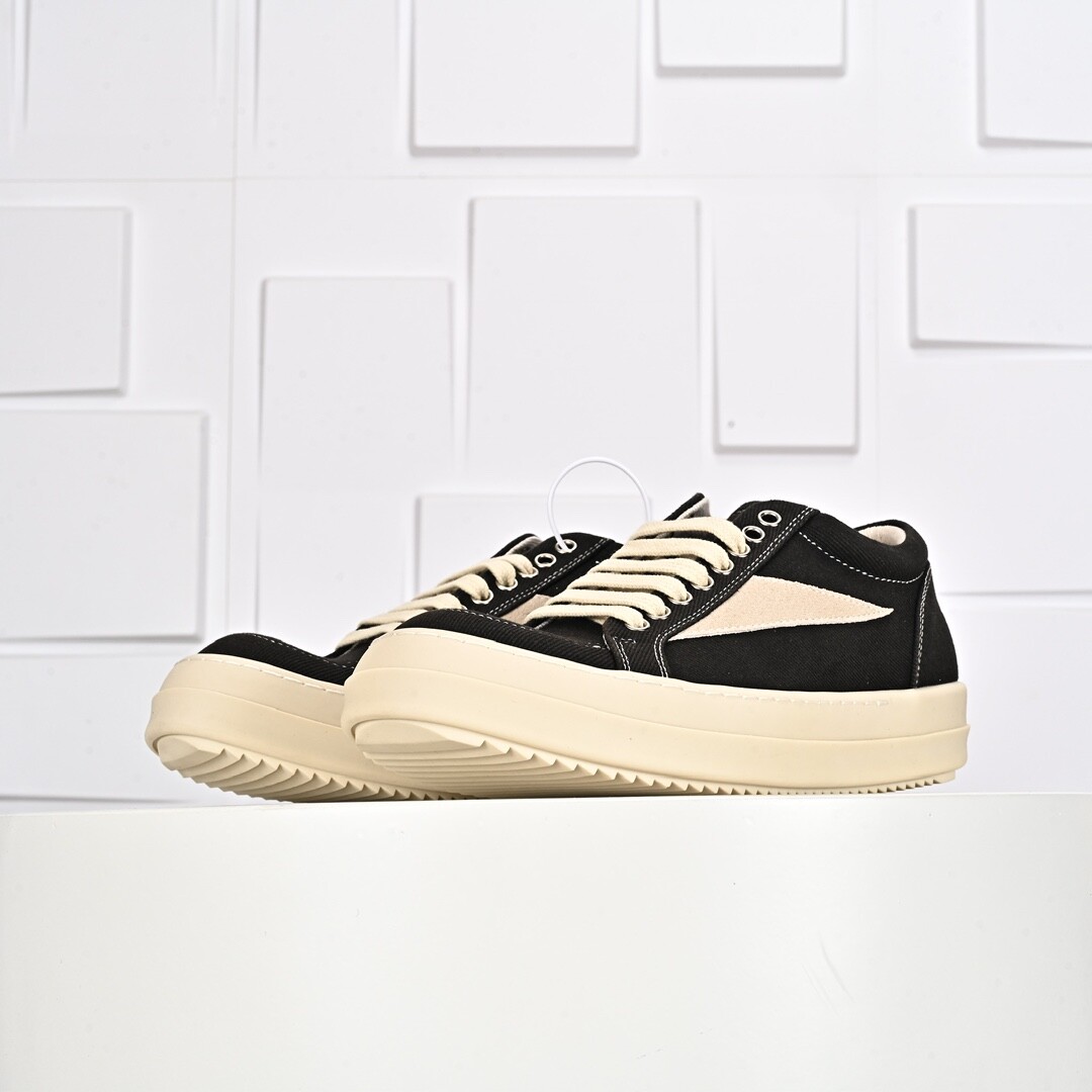 SAOLA Sneakers basse in tela nera con accenti beige suola spessa scarpe casual moda