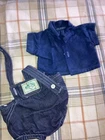 Vintage Cabbage Patch Kids/Doll Clothes -Jean Short Jumper & top  (160)