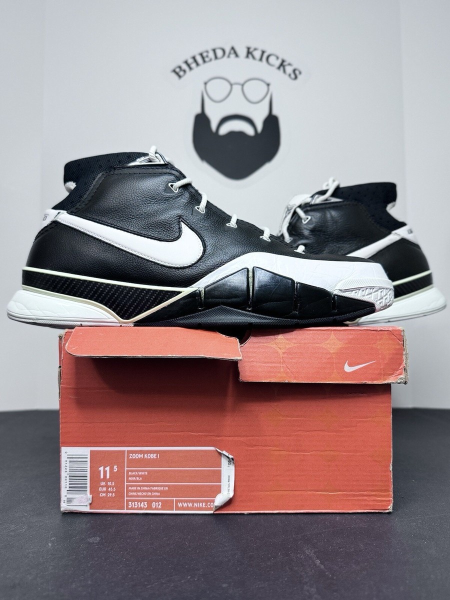 Size 11.5 - Nike Kobe 1 OG Sharpshooter Black White 2006 313143