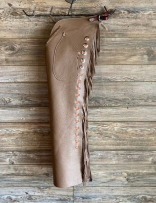 Herren Western Leder Legging Chap Rodeo Reithose Cowboy Fransen Chaps