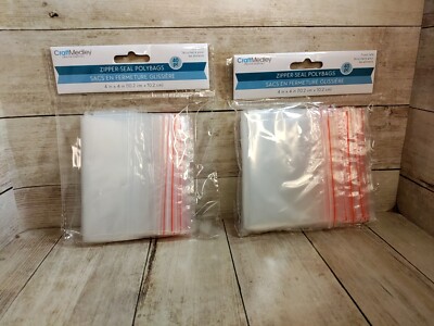 4x4 Clear Zip Seal Plastic Bags Jewelry Zipper Top Lock 2 Mil 2pkx40= 80 pc