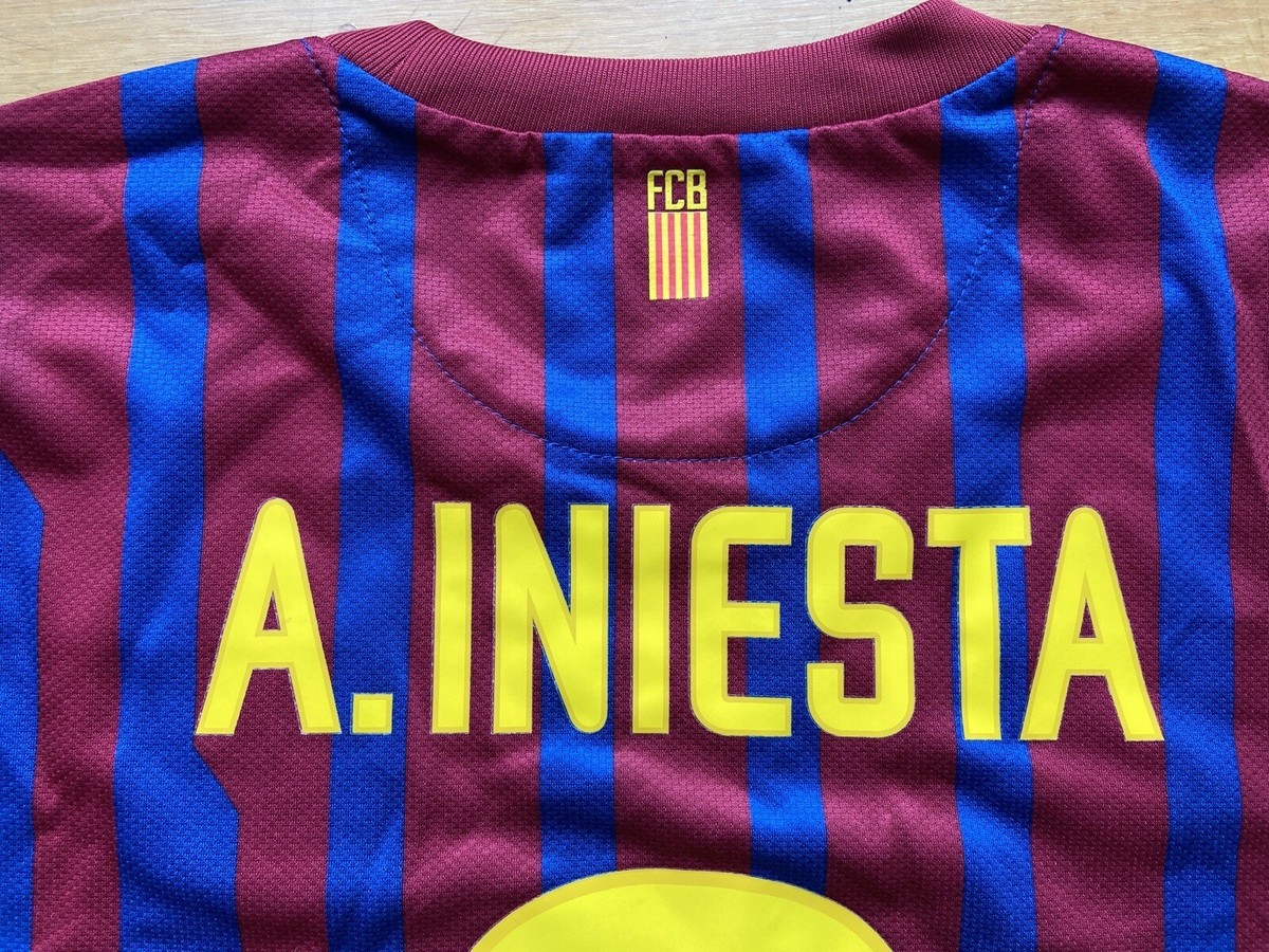 Camisa Barcelona 2011/12 Uniforme 1 Andrés Iniesta #8 La Liga - Sr Futebol