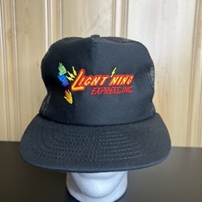 Vintage Trucker Hat Cap SnapBack Lightning Ex...