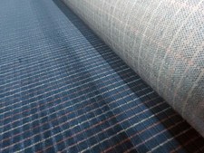 Blue gridded VELOUR FABRIC 54" WIDE, upholstery, costume, apparel, 2 yards