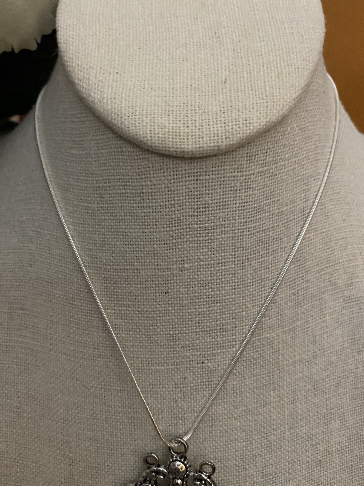 925 Silver Necklace + Dramatic Rhinestone & Silve… - image 6