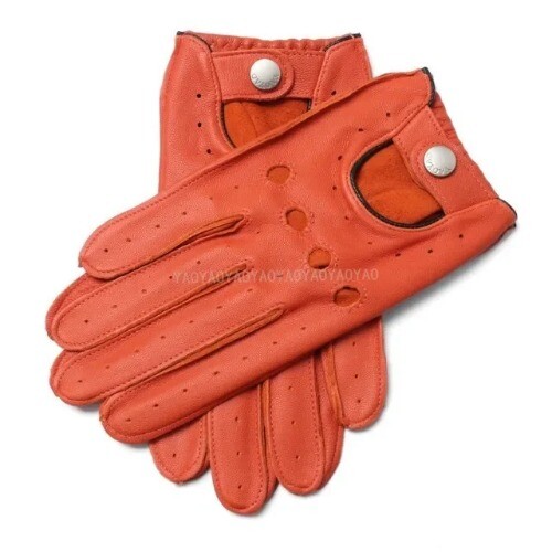 Men's Motorcycle Genuine Leather Gloves Sheepskin Gloves Fashion Women's Black - Picture 15 of 34