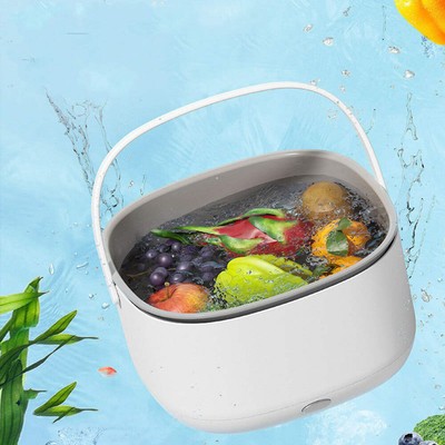 Portable Ultrasonic Fruit & Vegetable Washer   Battery Powered Cleaning Basket