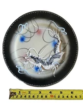 Vintage Hand Painted Asian Dragon Plate Decorative 6" Plate