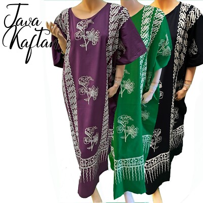 JAVA Baumwoll Kaftan Damen Over-Kleid Plus Size Extra Large NEU