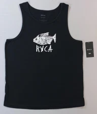 Men's RVCA Regular Fti S Fishbone Cotton Tank Top NEW