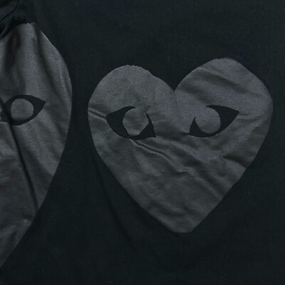 Comme Des Garcons Play T Shirt Mens Medium Black CDG Black Play