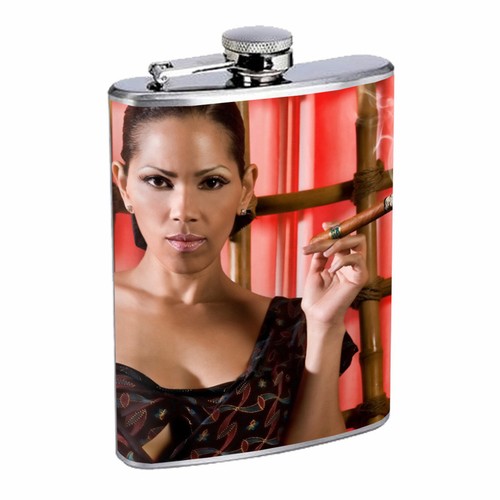Cuban Pin Up Girls D9 Flask 8oz Stainless Steel Hip Drinking Whiskey  - Afbeelding 1 van 2