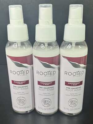 Rooted Rituals Ginger Root + Mint Pre-Shampoo Root Rinse 5.7 oz ea, 3 pack