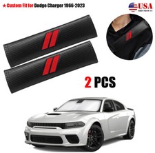 2x For Dodge Charger Car Safety Seat Belt Shoulder Pads Cover Protector Red Y6