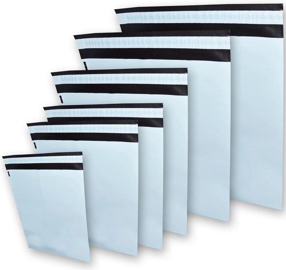 Versandtaschen selbstklebend Versandbeutel Versandtüten Plastik Folie COEX Weiss