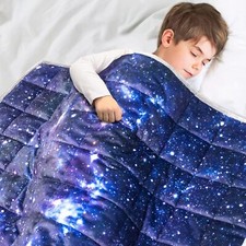 7lbs Weighted Blanket for Kids, 41 x 60 Inches, 41" 60" 7lb, Universe Galaxy