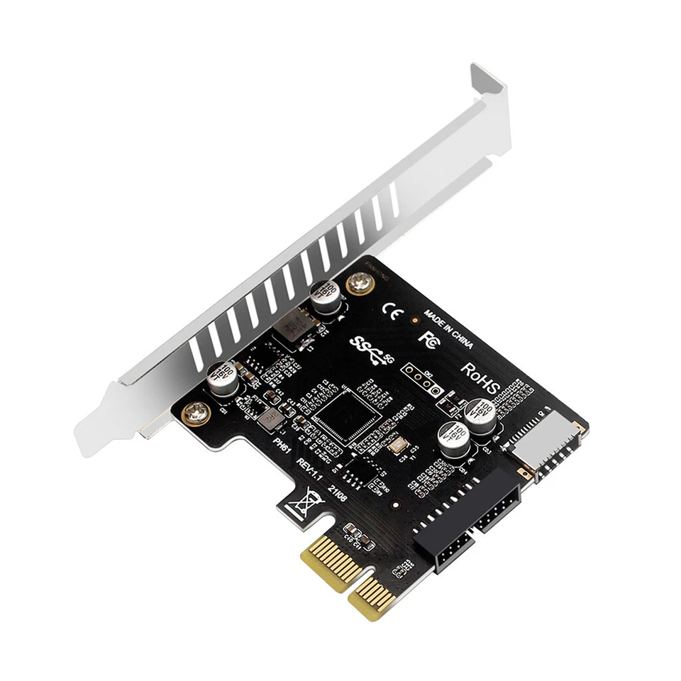 PCI Express Adapter Card PCI-E to USB3.0 Type-E Front Panel Type-C 19P 20Pin - Image 4 of 4