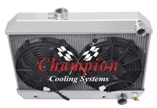 Rn Champion 3 Row Radiator W 2 10 Fans For 1962 1963 Buick Skylark Cc1649