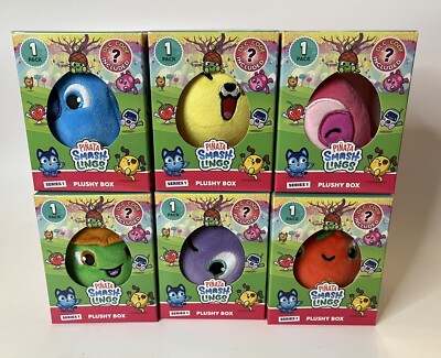 Piñata Smashlings Series 1 COMPLETE SET of 6 SEALED NIB QR Code Toikido Plush