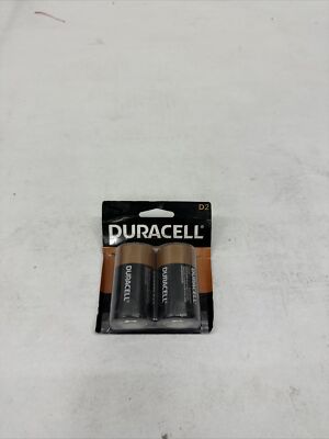 2PK- Duracell Coppertop D Batteries - Expire in 2030