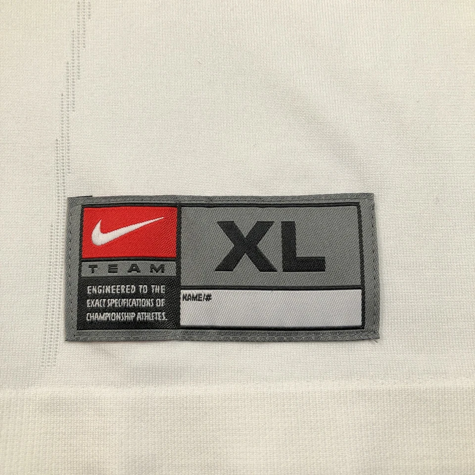 NUEVA Camiseta Nike Niñas XL Blanca Camiseta de Fútbol Dri-Fit Poliéster Ligera Foto 2 de 4
