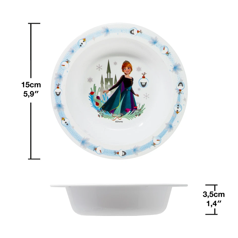 Kindergeschirr Set Frozen Kinder Geschirr Mädchen Geschirrset Kinderbesteck - Bild 3 von 4