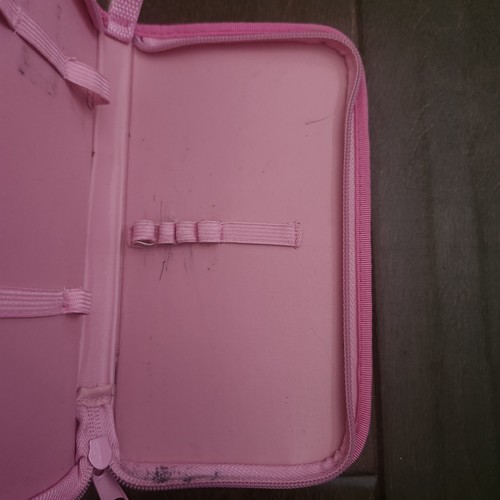 Vintage Hello Kitty Pencil Case Organizer Pink Zipper Wallet Sanrio 2004 (STAIN) - Afbeelding 11 van 12