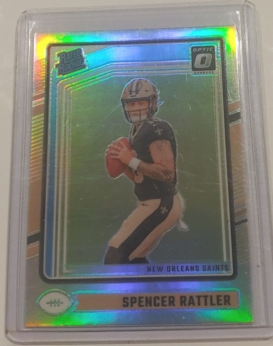 2024 Donruss Optic Spencer Rattler Silver Holo Rookie  #289 New Orleans Saints