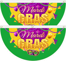 Mardi Gras Happy Carnival Bunting Banner,New Orleans Mardigras Carnival Celebrat