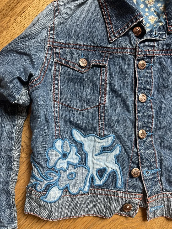 Chaqueta vaquera Oilily para niñas con detalles de ciervo talla 128 8Y bordada Foto 2 de 4