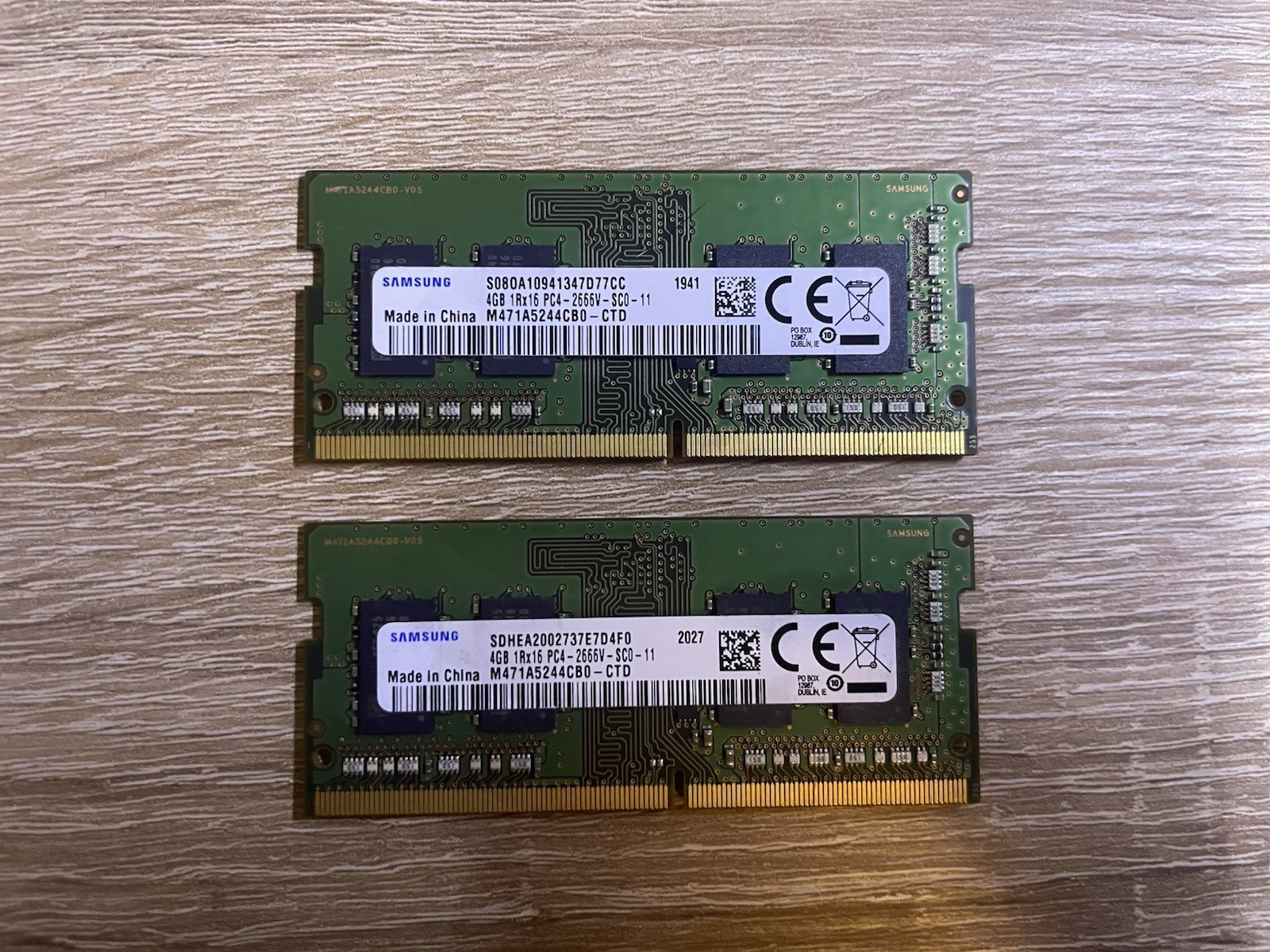 Kit RAM Samsung 8 GB (2×4 GB) DDR4 2666 MHz SO-DIMM