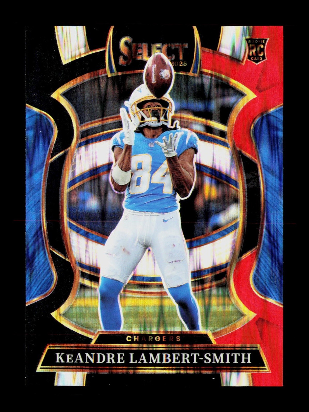 2025 Panini Select KeAndre Lambert-Smith #3 Black & Red Prizm Shock RC