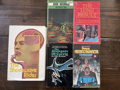 5 Lot John Brunner inc THE SHOCKWAVE RIDER 1975 BCE HC/DJ