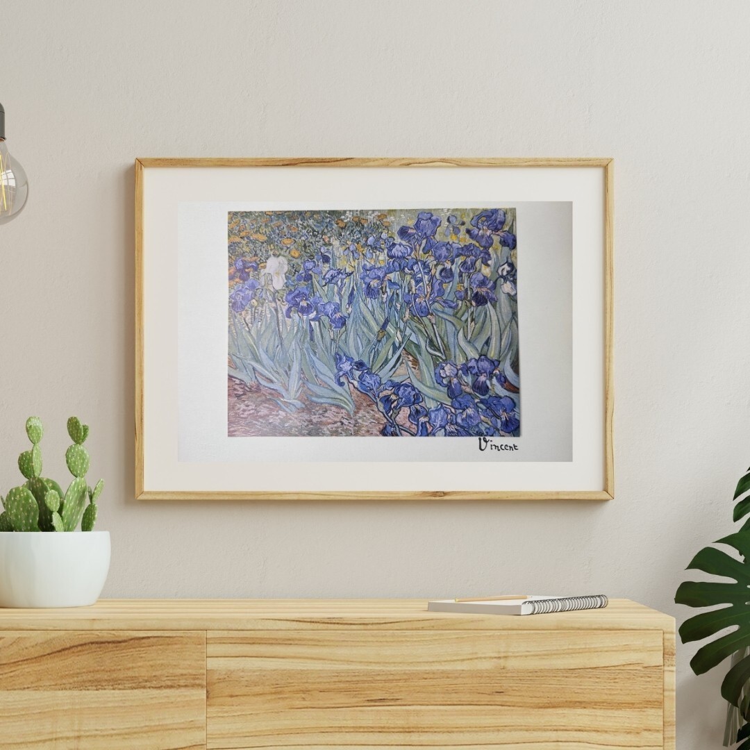 Vincent Van Gogh - Irises, 1889 - Vintage Art Print thumbnail 2