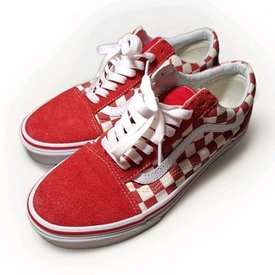Vans Unisex ''Off The Wall'' Red Casual Sneakers US Men s 6.5 / Women s 8.0